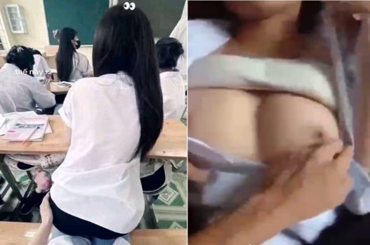 Video nóng thu hút cô gái học sinh với vòng một gợi cảm